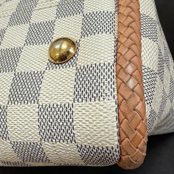 Louis Vuitton Damier Azur Propriano braided handles alcantara lining purse bag - Picture 13 of 16